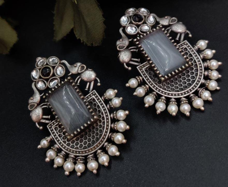 Antique Plated Earrings-12