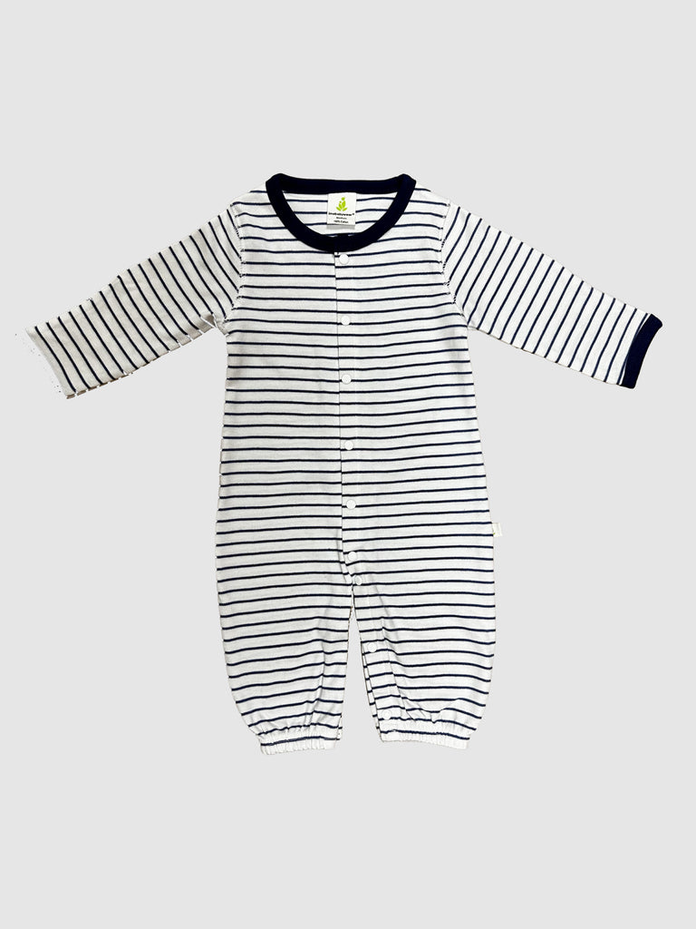 Blue Stripes Convertible Sleepsuit
