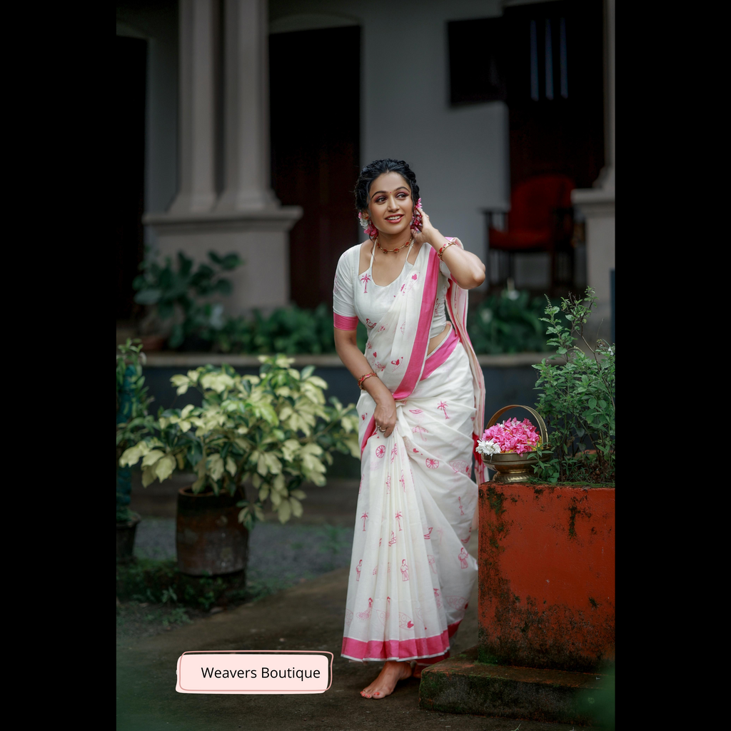 Kerala Cotton Saree With Designs
