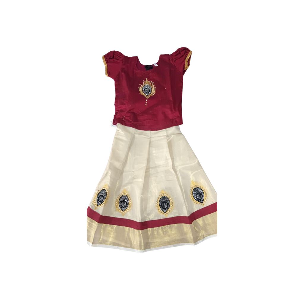 Kerala Girls Ethnic Wear - 3yr - Red
