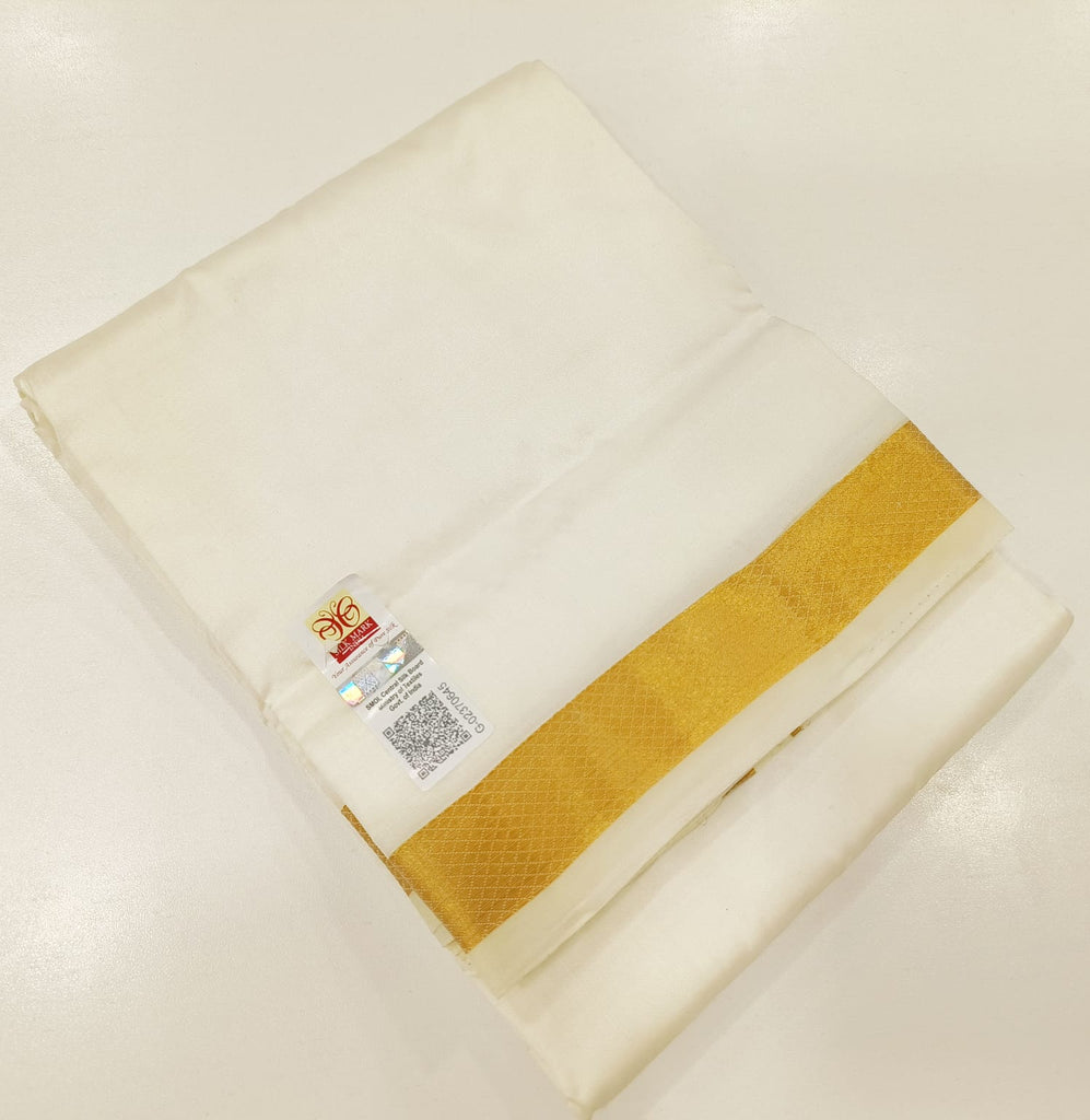 Men's Pure Kanchipuram Silk Dhoti - Premium Quality