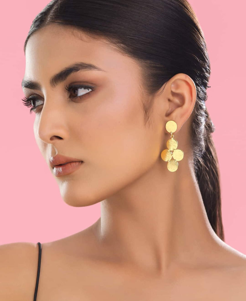 Plain Gold Plated Designer Earring
