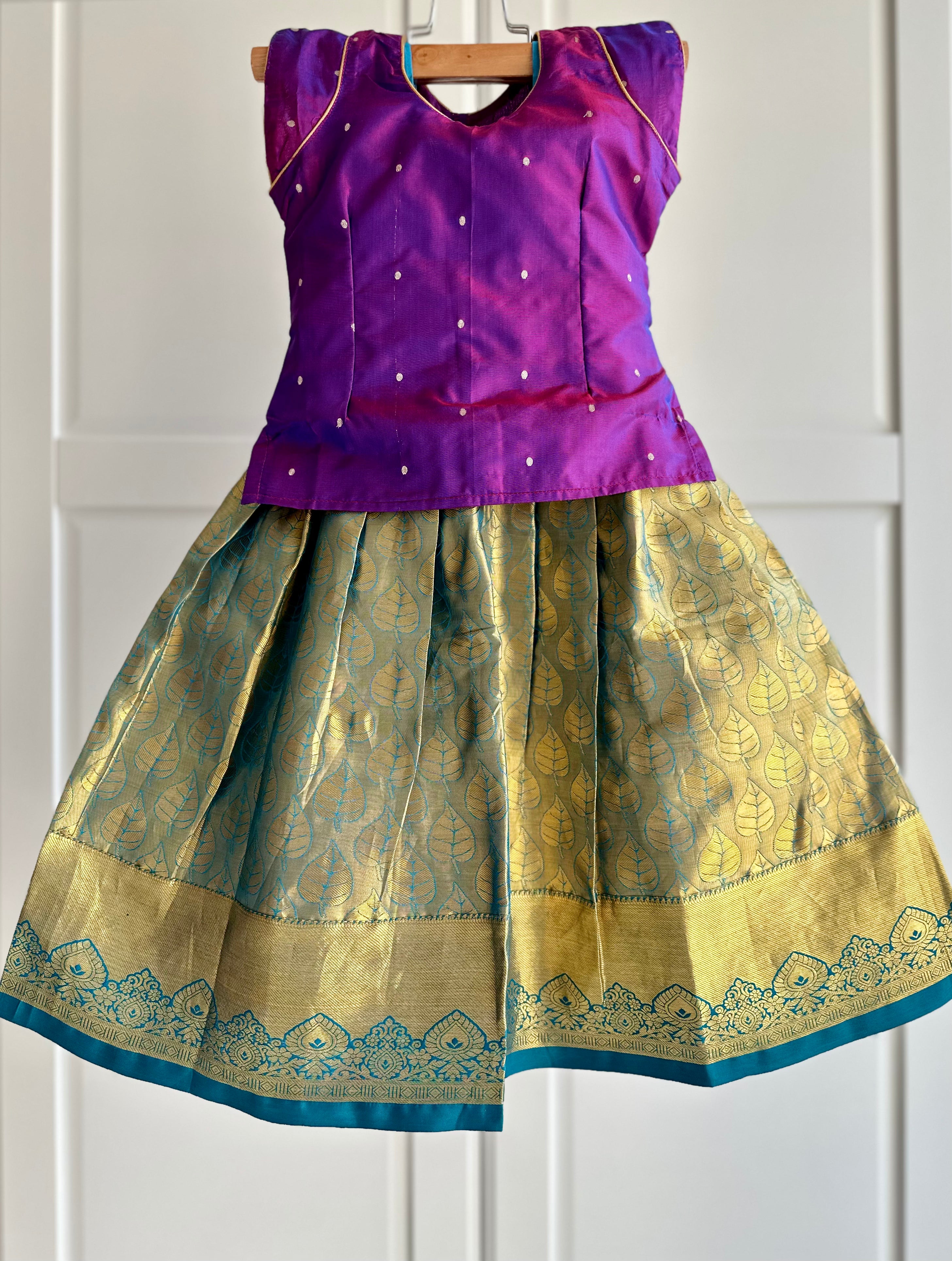 Pattu pavadai for 3 2025 year old