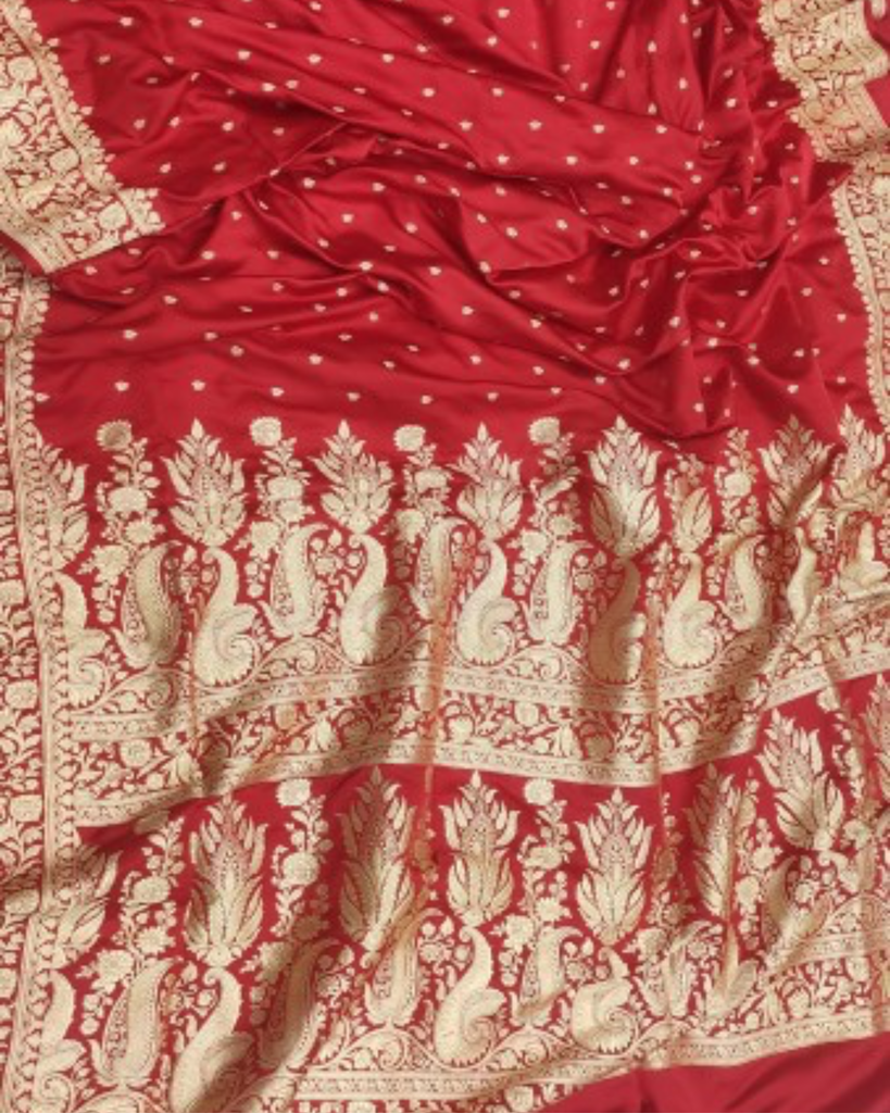 Pure Banarasi Katan Silk Saree - Red