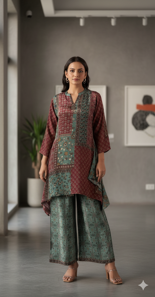 Red and Green Co-ord Set