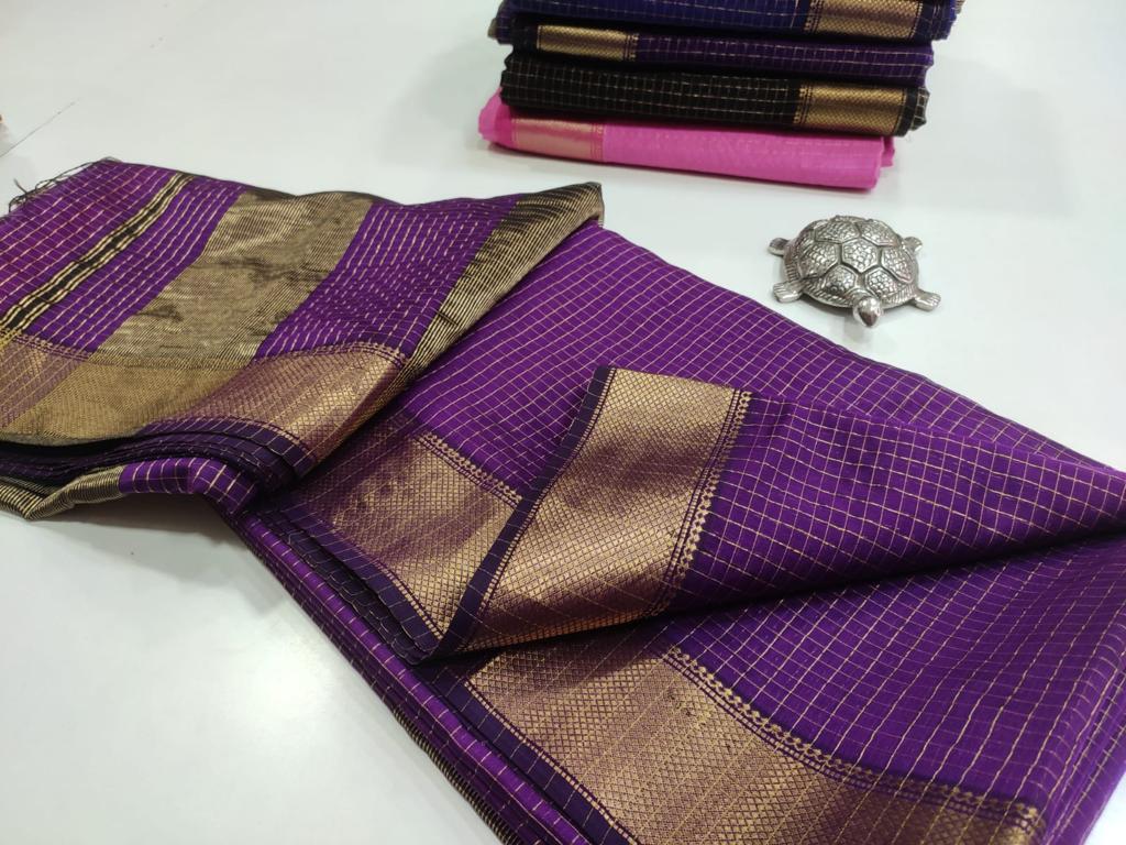 Vaagmi Exclusive Mustard Silk Cotton Maheshwari Saree – Vaagmi World