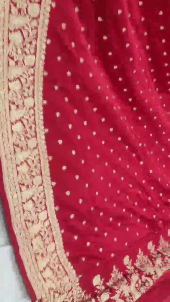 Pure Banarasi Katan Silk Saree - Red