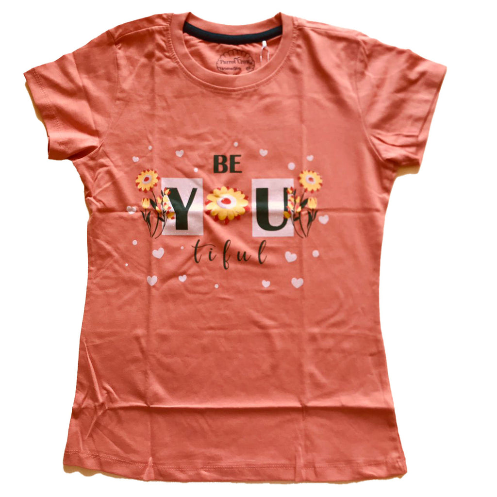 Girls TShirt (Colour: Tawny Orange)